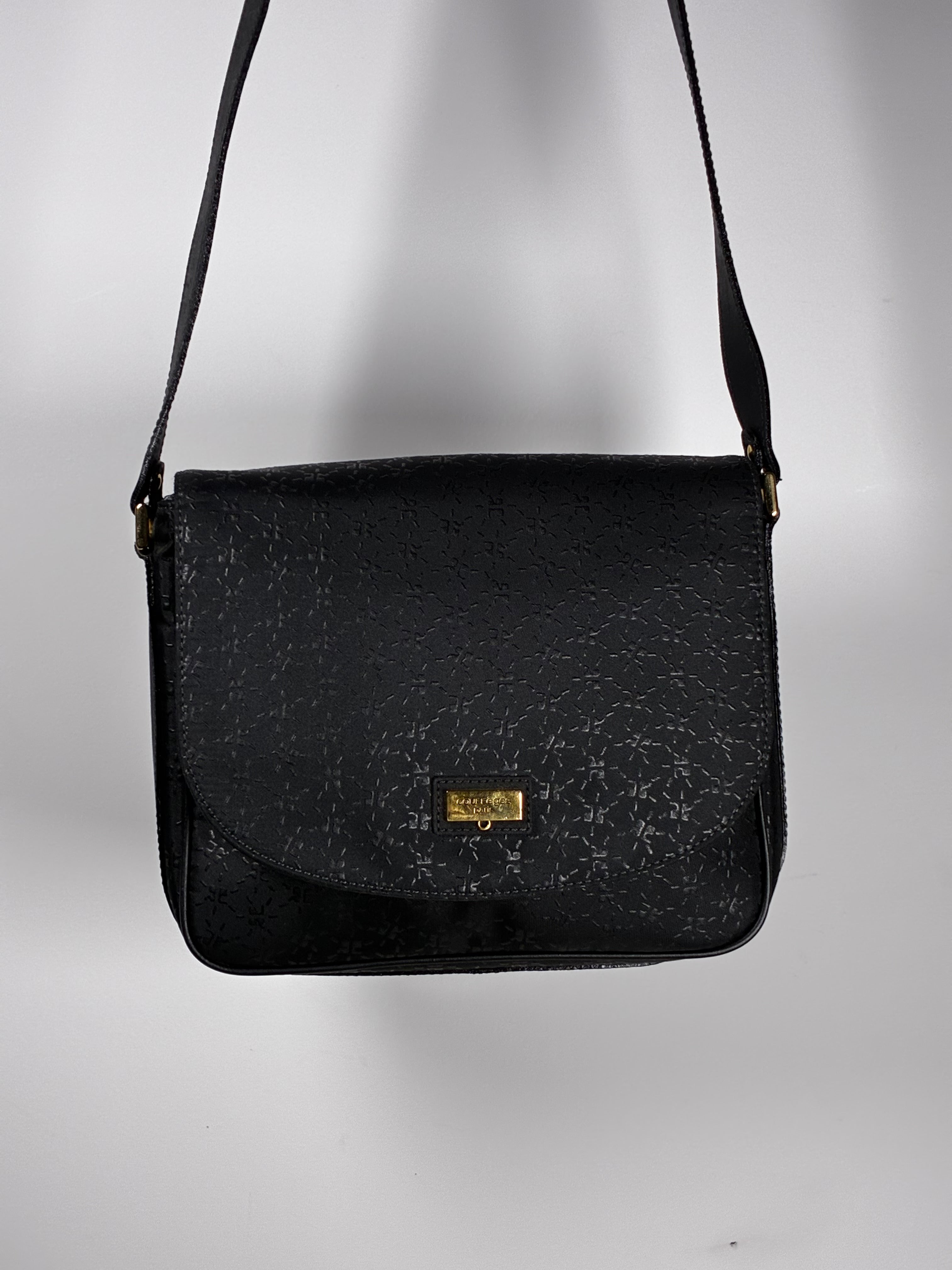 Courreges unisex satchel black/grey