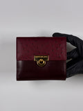 Givenchy Porte-Monnaie Maroquinerie en cuir d'autruche bordeaux