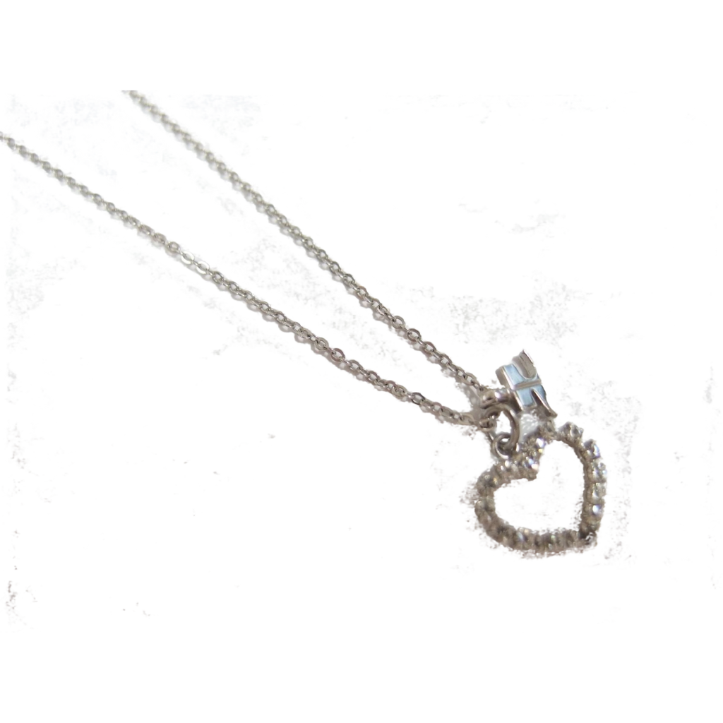 COURRÈGES Collier en forme de cœur avec strass