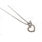 COURRÈGES Collier en forme de cœur avec strass