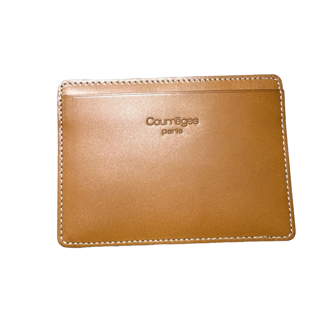 COURRÈGES Porte-carte cuir marron unisex