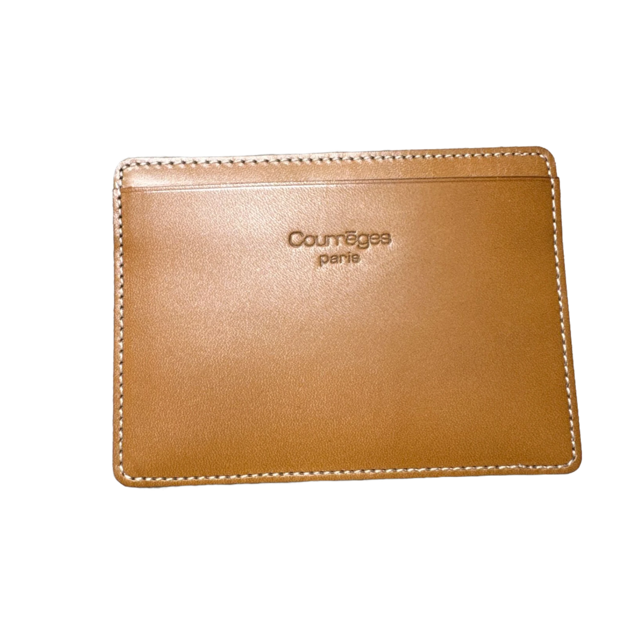 COURRÈGES Porte-carte cuir marron unisex