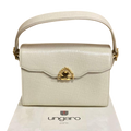Ungaro Cream Leather Top Handle Bag