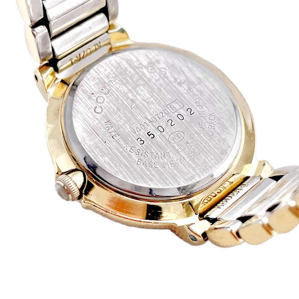 COURRÈGES Montre Courrèges V401-0720 pour femme, à quartz, combinaison or et argent