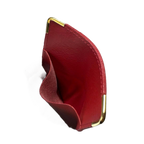 ROLEX Porte-carte cuir rouge logo or