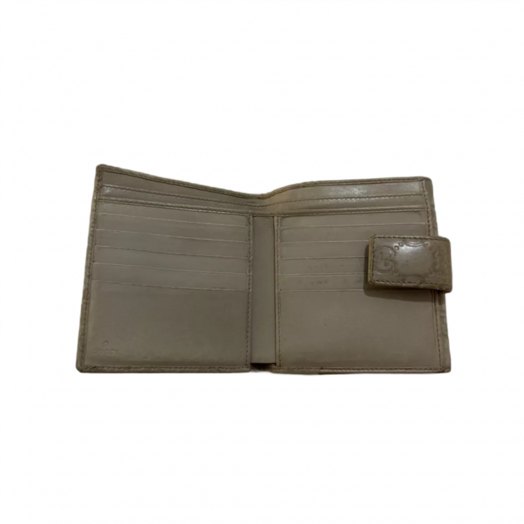 GUCCI Portefeuille Gucci noeud beige Toile GG