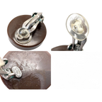CHANEL Boucles d'oreilles 99P gravé, Coco Mark, plastique marron et argent