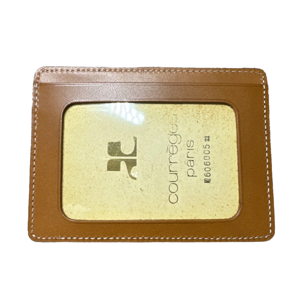 COURRÈGES Porte-carte cuir marron unisex