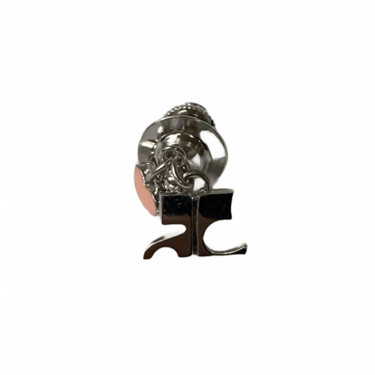 COURRÈGES Broche argent logo ac 861C00