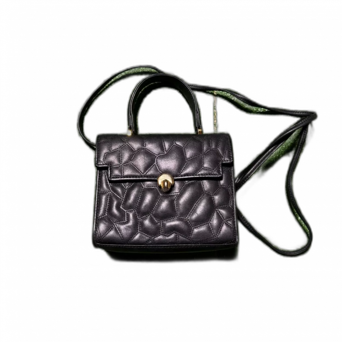 Charles Jourdan Sac bandoulière vintage en cuir noir