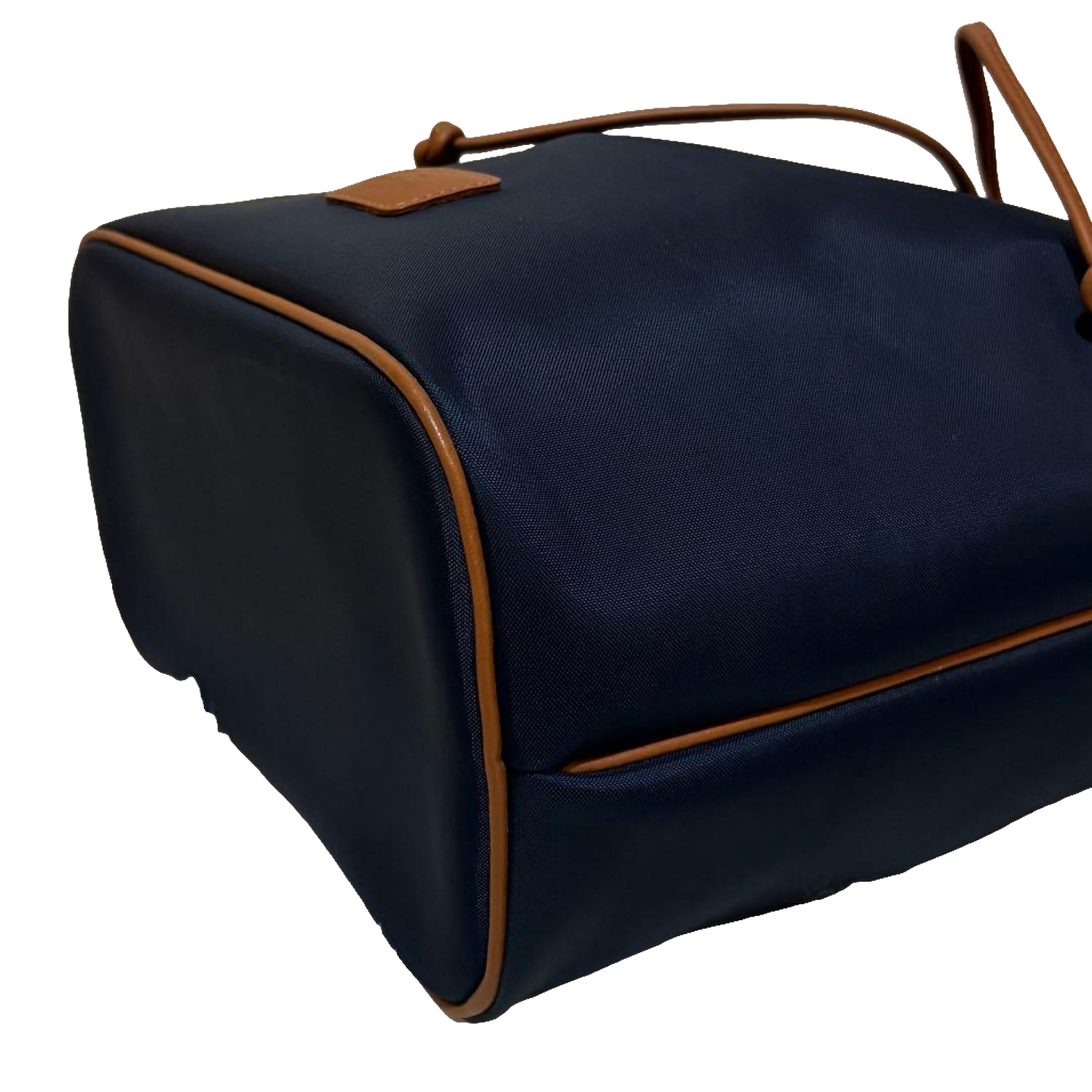 COURRÈGES Sac noé bucket bag bleu marine / camel (avec dustbag)