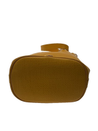 COURRÈGES Sac noé bucket bag cuir jaune moutarde