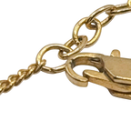 Courreges Gold Tone AC Logo Pendant Necklace