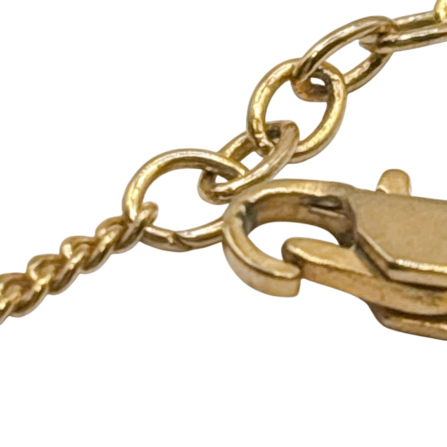 Courreges Gold Tone AC Logo Pendant Necklace