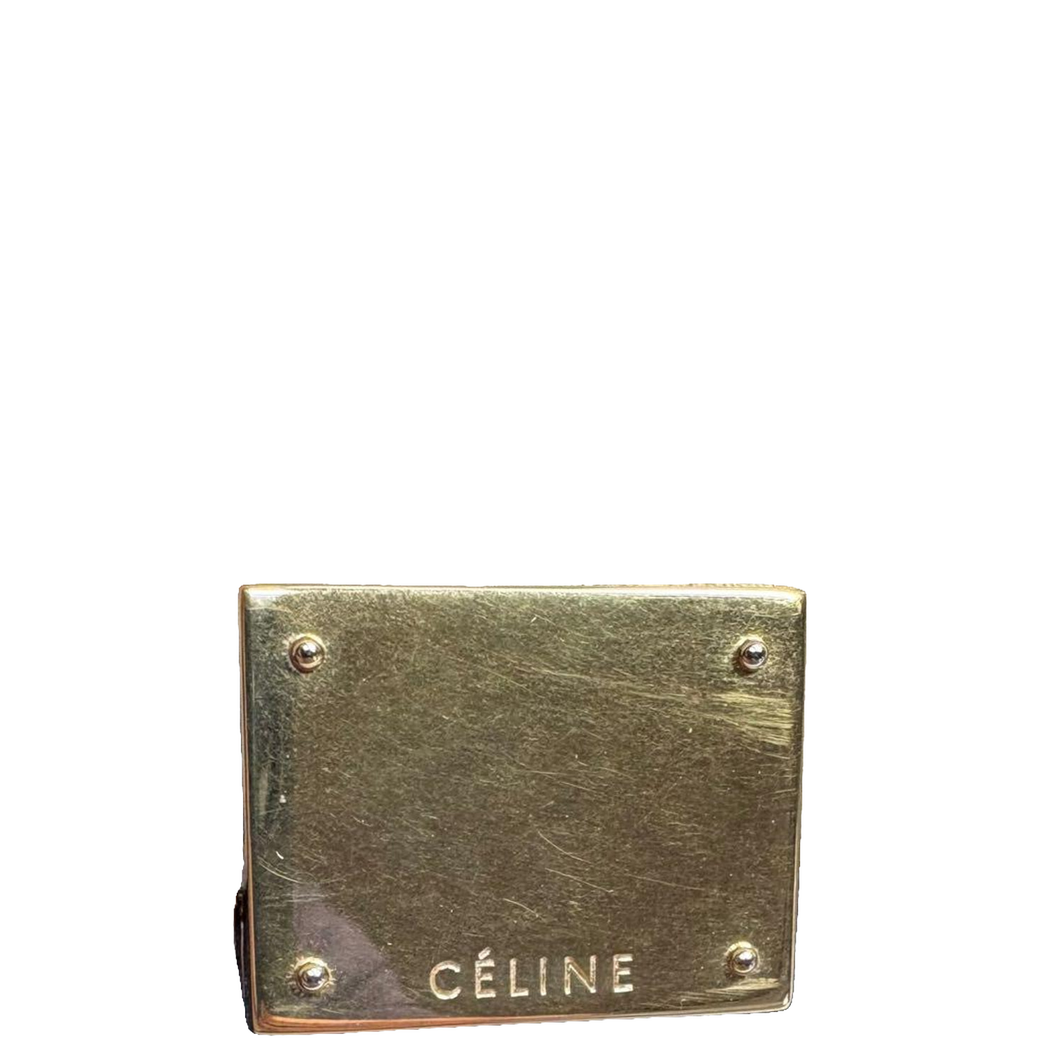 Celine Handbag Medium Black Blue Beige Trapeze Tri-Color Leather Suede