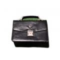 VALENTINO Mallette en cuir noir Giorgio Valenti
