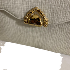 Ungaro Cream Leather Top Handle Bag