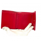 LOUIS VUITTON Portefeuille LV cuir épi rouge