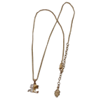 COURRÈGES Collier initiale logo ac or et strass