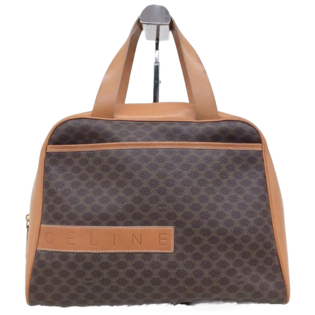 CELINE sac boston motif Macadam & logo cuir
