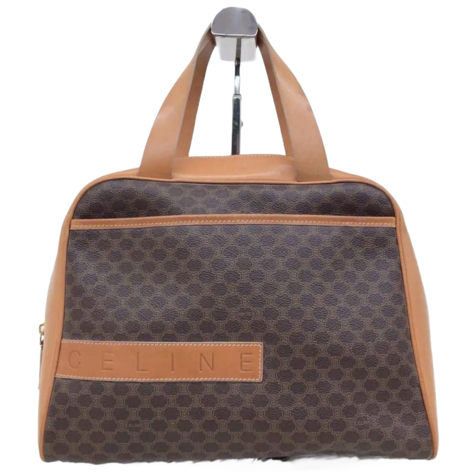 CELINE sac boston motif Macadam & logo cuir