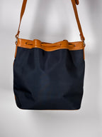Courreges navy leather bag