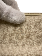 LOUIS VUITTON Portefeuille long Sarah cuir Épi beige quincaillerie dorée
