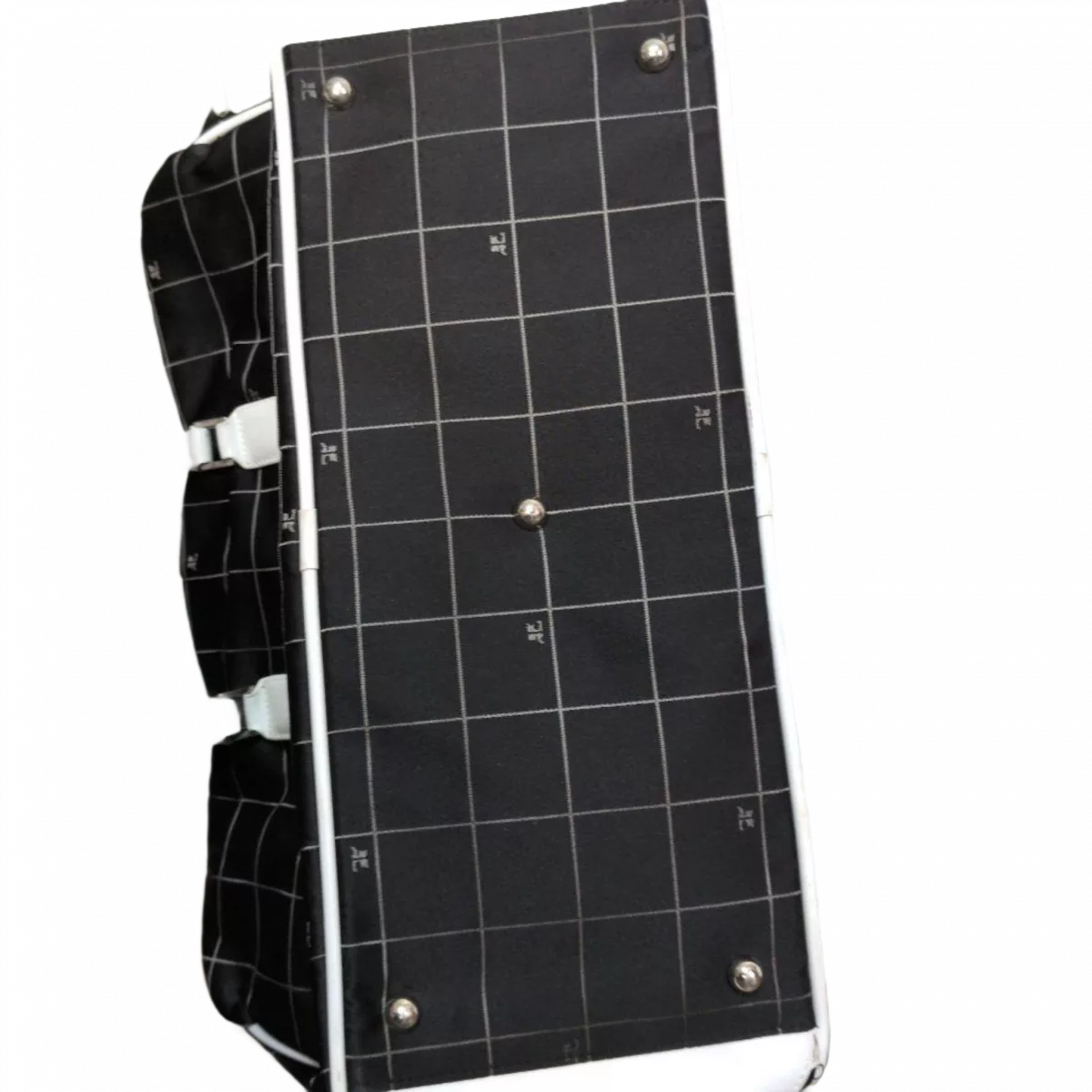 COURRÈGES Sac Boston Courrèges Y2K Noir blanc carreaux Grande Capacité