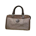 Ungaro Handbag Brown Grey Vintage Monogram Boston Satchel Top Handle Bag
