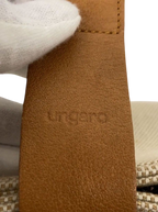 Ungaro Beige Canvas & Leather Shoulder Bag
