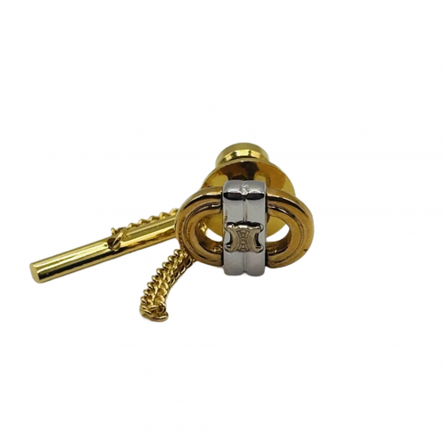 CELINE  Broche Or x Argent Triomphe Business Gentleman WBOITE