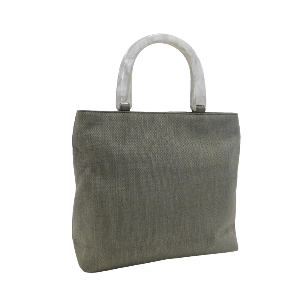 Givenchy Handbag Medium Grey Maroquinerie Canvas Acrylic Handle