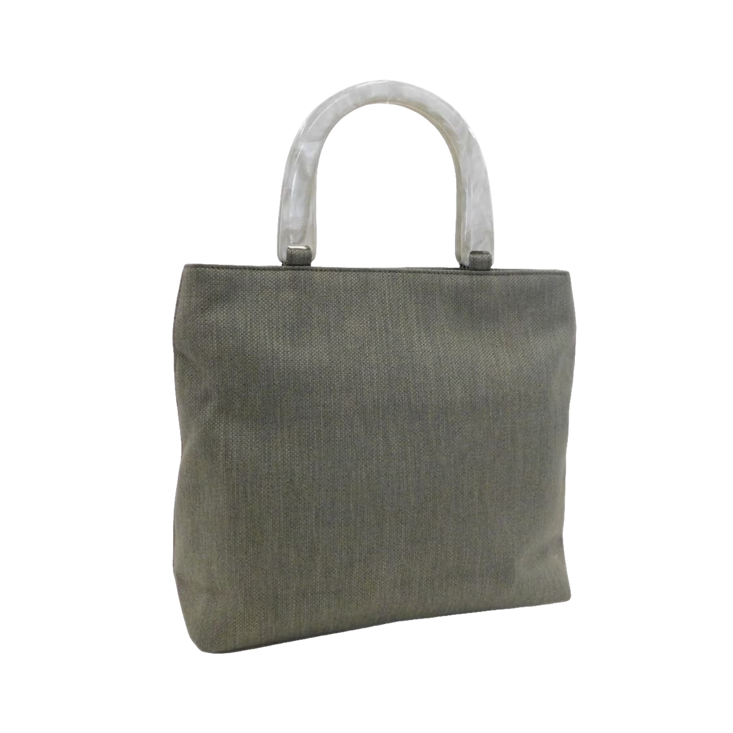 Givenchy Handbag Medium Grey Maroquinerie Canvas Acrylic Handle