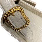 Ungaro Cream Leather Top Handle Bag