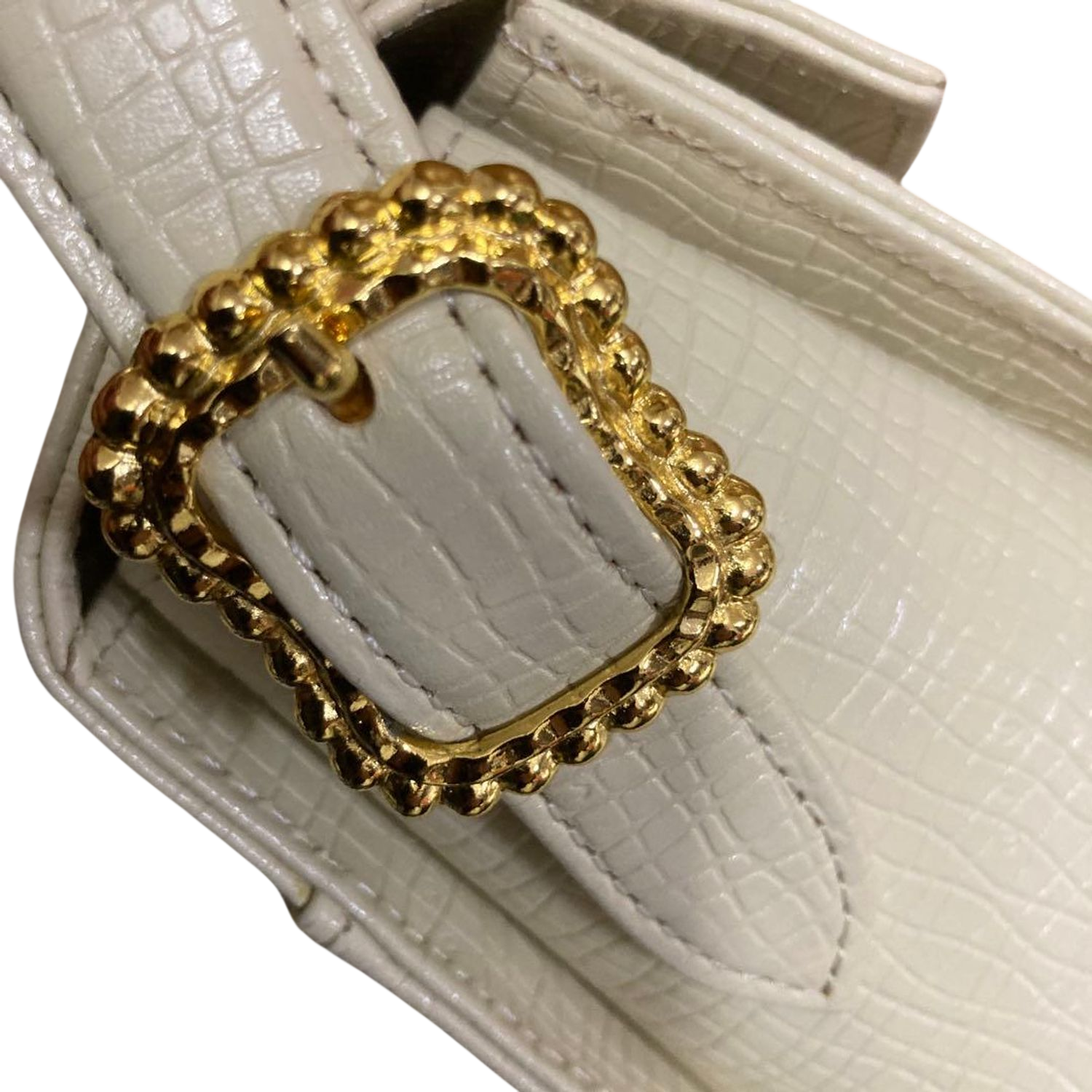 Ungaro Cream Leather Top Handle Bag