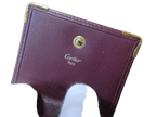 CARTIER Porte-monnaie compact cuir bordeaux
