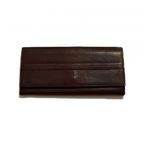 SAINT LAURENT Portefeuille long bordeaux Yves Saint Laurent YSL et soufflet monnaie