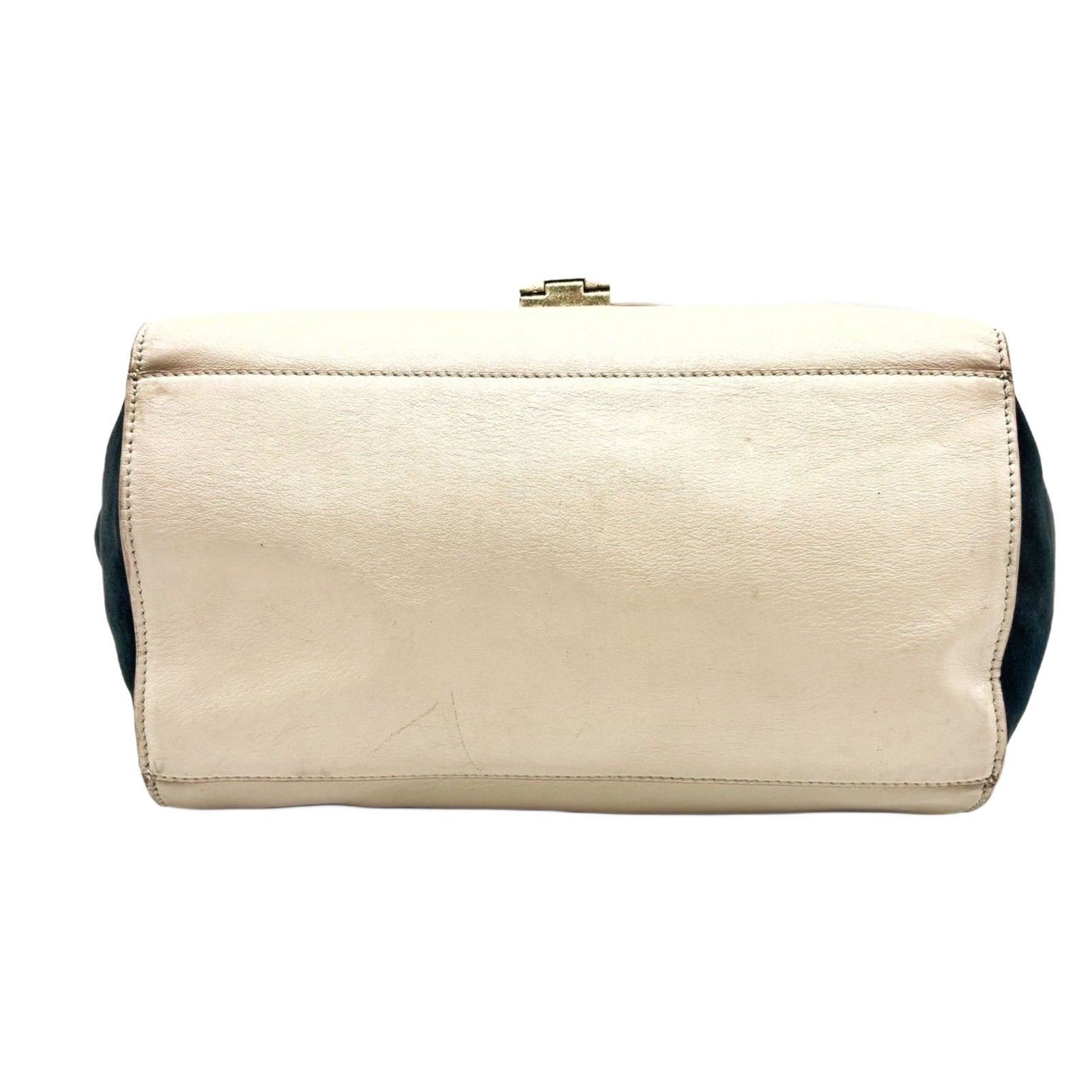 CELINE trapèze Multicolore blanc & bleu marine en Cuir et daim wbandoulliere