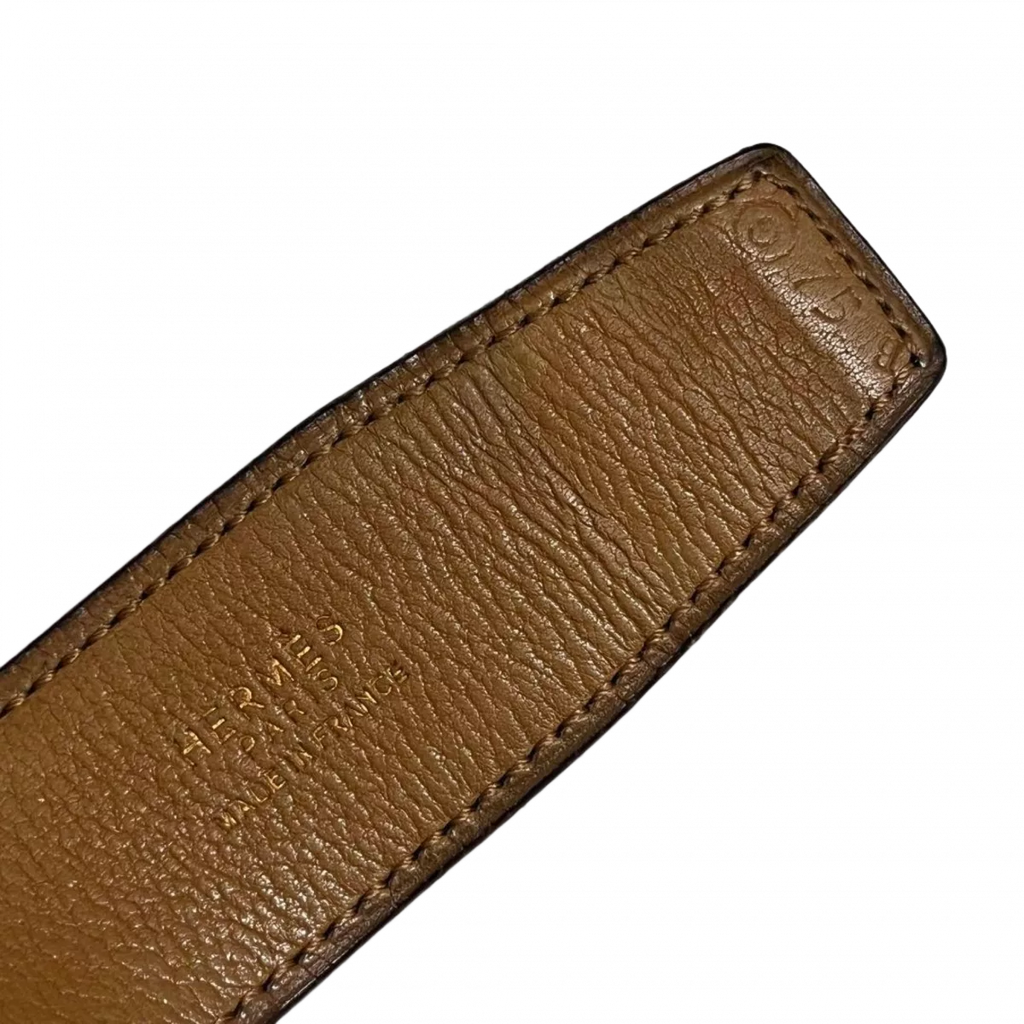 HERMÈS Ceinture Hermès Constance noir avec boucle en H or, poinçonnée ◯G, 1977