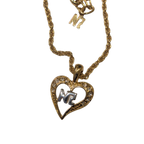 Lotx2 Collier Courreges (logo ac et perle) et Nina Ricci (coeur et logo nr argent)