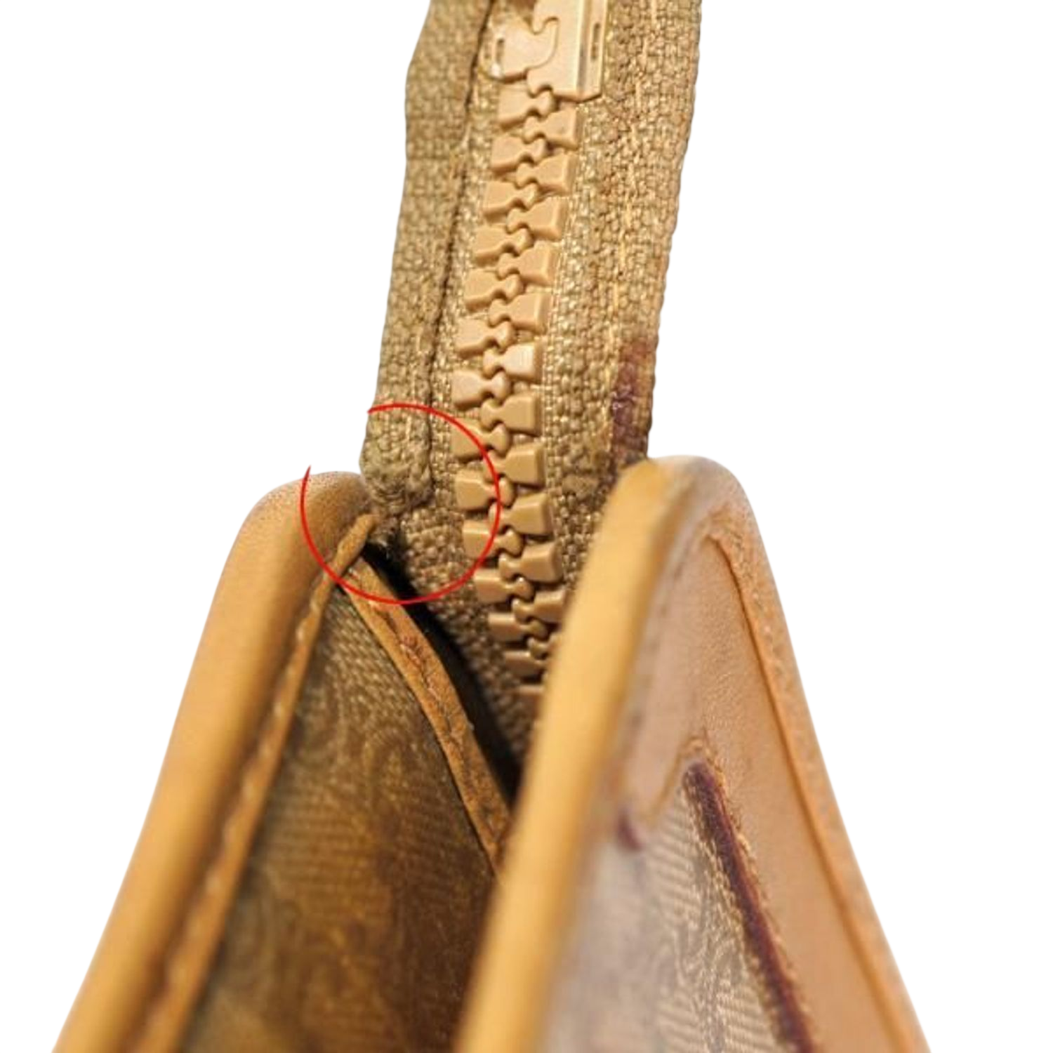 Celine Macadam Monogram Coated Canvas Leather Trim Clutch Bag Pouch