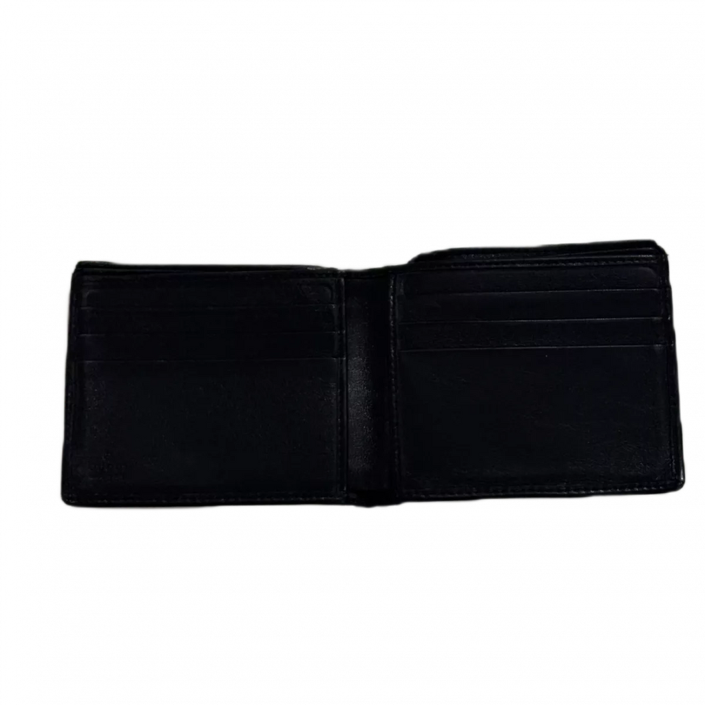 GUCCI Portefeuille Noir Gucci logo G argenté