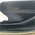 COURRÈGES Sac cabas noir pour femme cuir grainé ancien logo wnametag