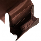 COURRÈGES Sac à main cuir suédé MARRON petit femme forme carrée