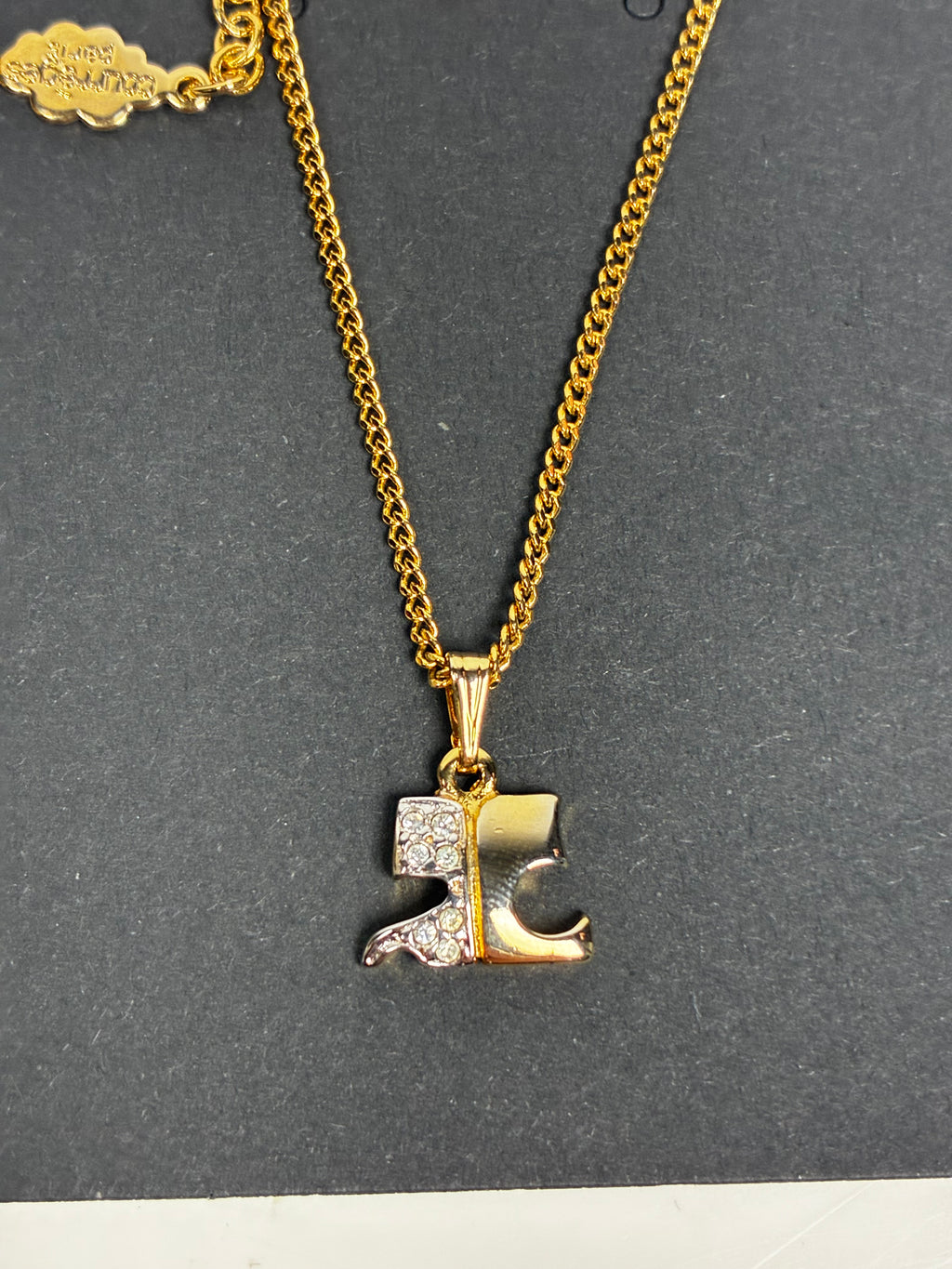 Courrèges Paris Initial AC pendant necklace
