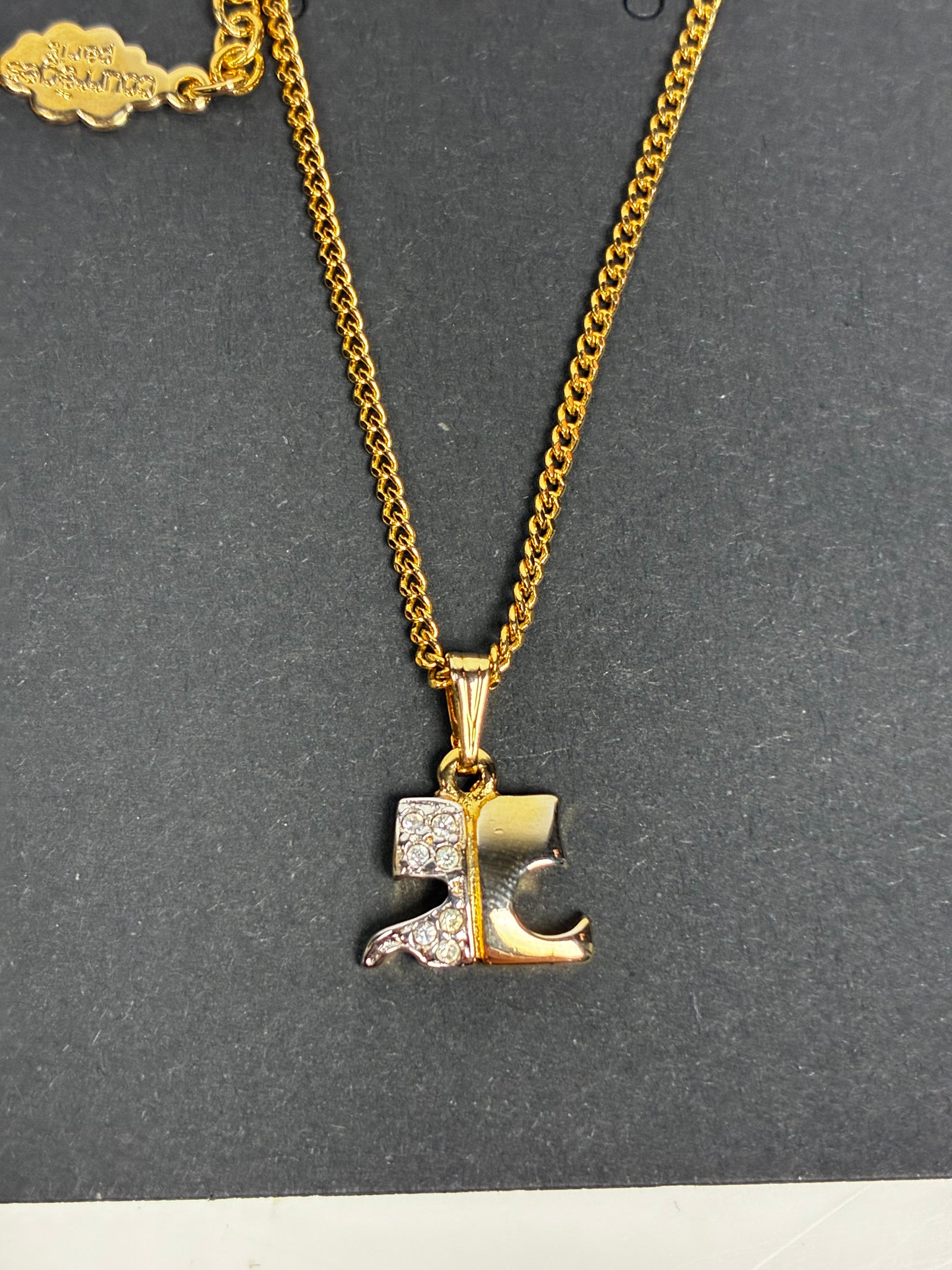 Courrèges Paris Initial AC pendant necklace