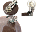 Chanel Earrings Brown Silver Vintage 1999 Spring Collection Clip-On CC Logo