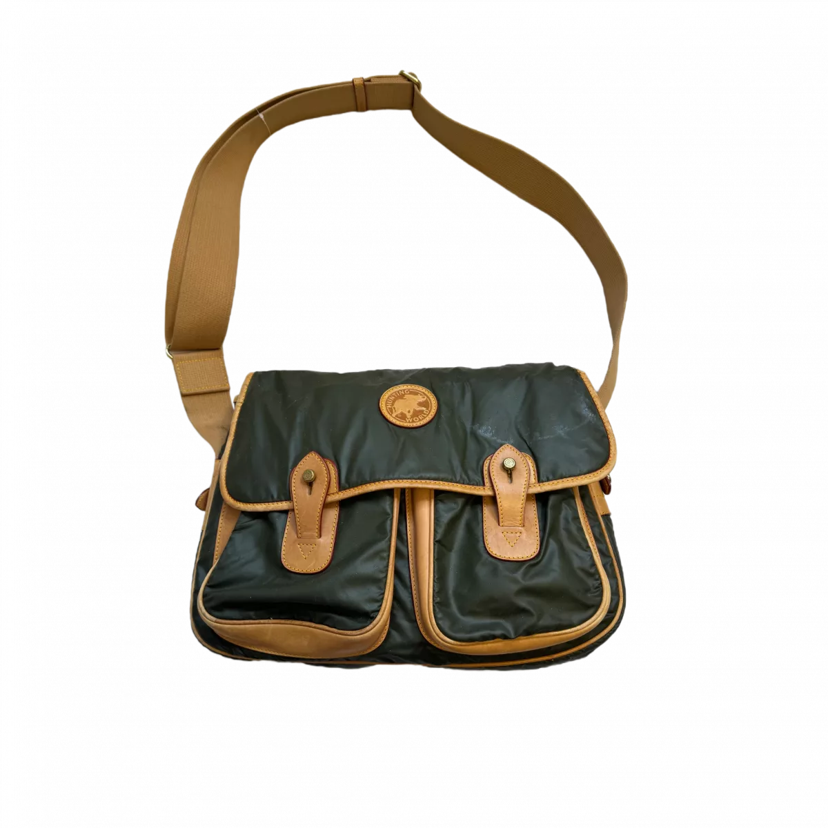 HUNTING WORLD Sac multifonction Hunting World kaki et cuir