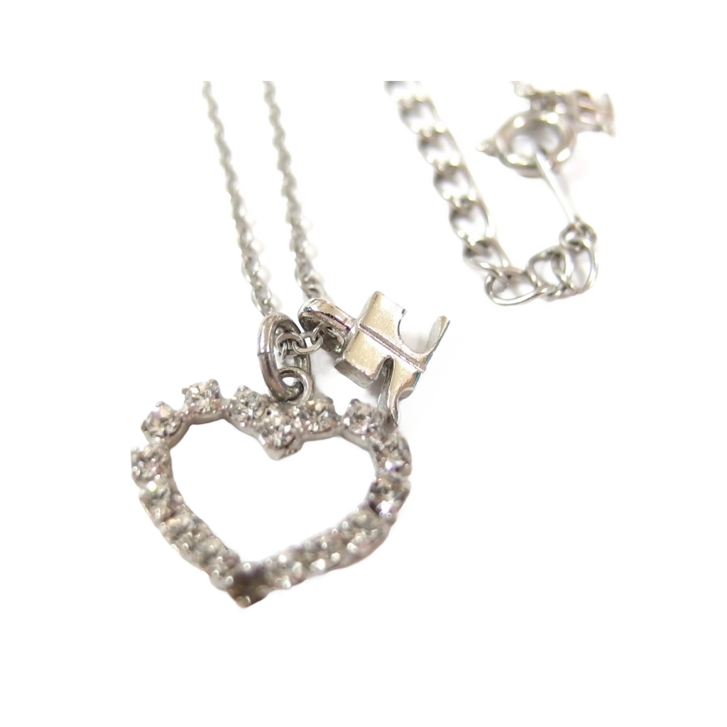 COURRÈGES Collier en forme de cœur avec strass