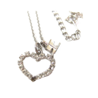 COURRÈGES Collier en forme de cœur avec strass